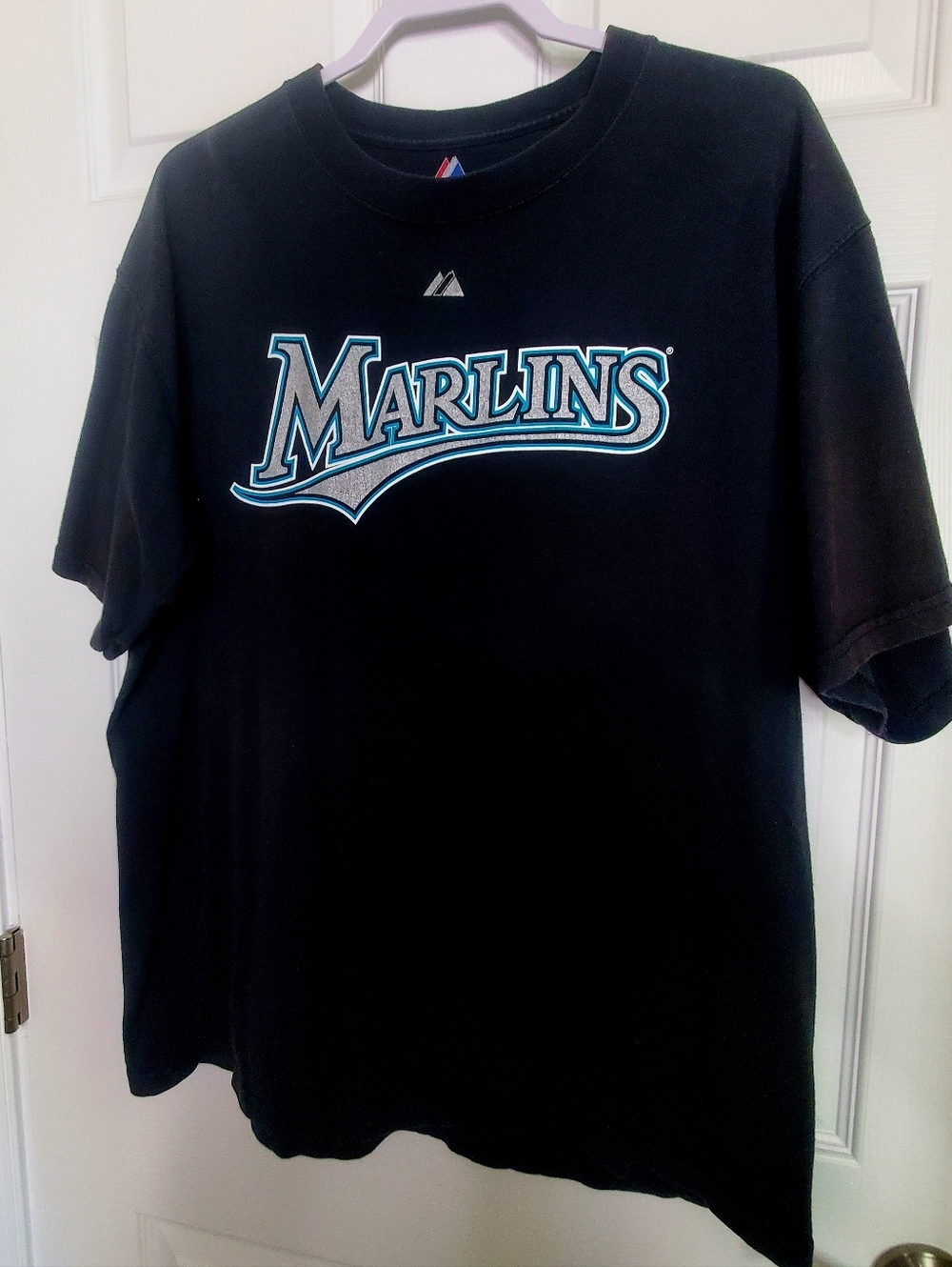 Vintage Dan Uggla Florida Marlins Black  Tee - Men's Short Sleeve Shirt 2006
